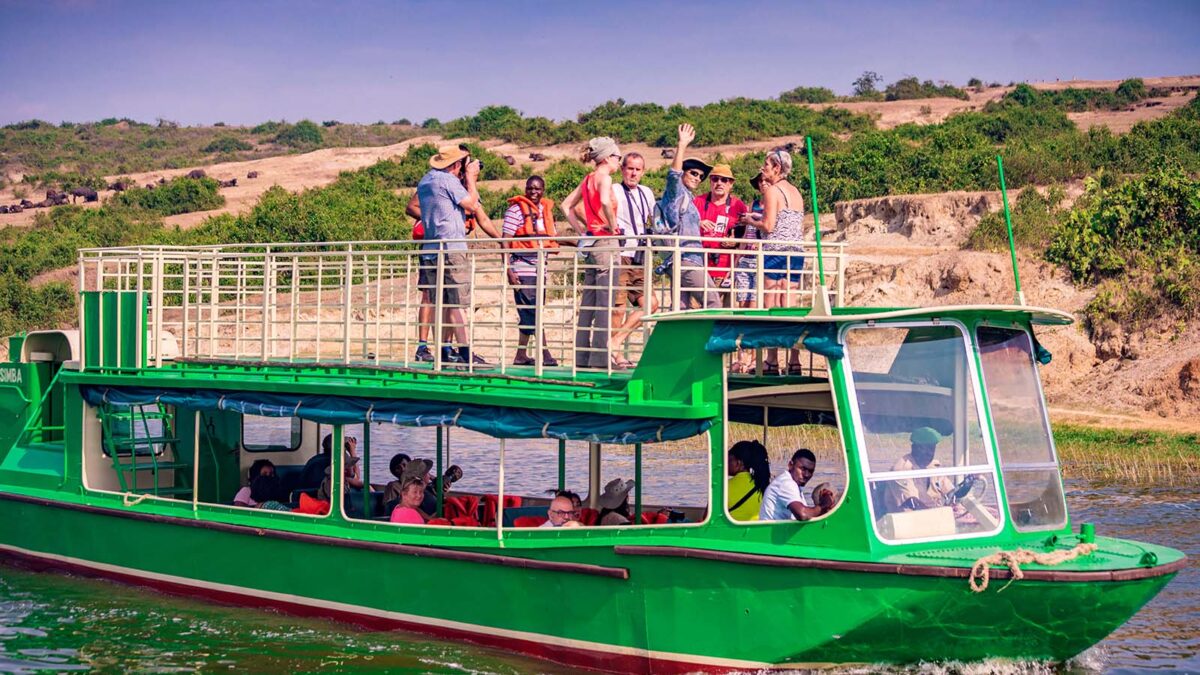 Boat Cruise on Kazinga Channel - Kazinga Channel in Queen Elizabeth National Park - Mweya Boat Cruise on the Kazinga Channel