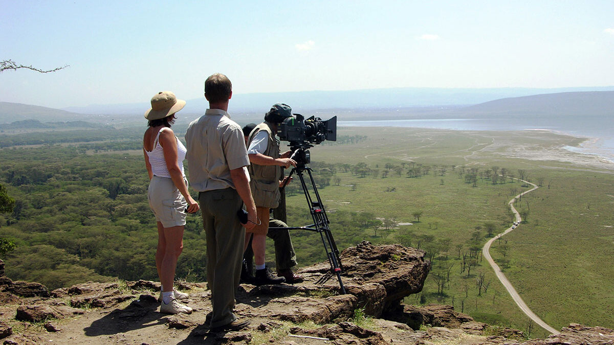Filming in Kenya