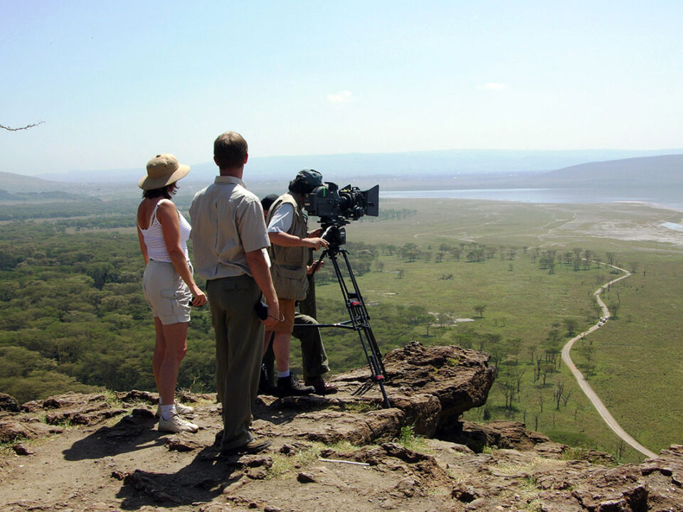 Filming in Kenya